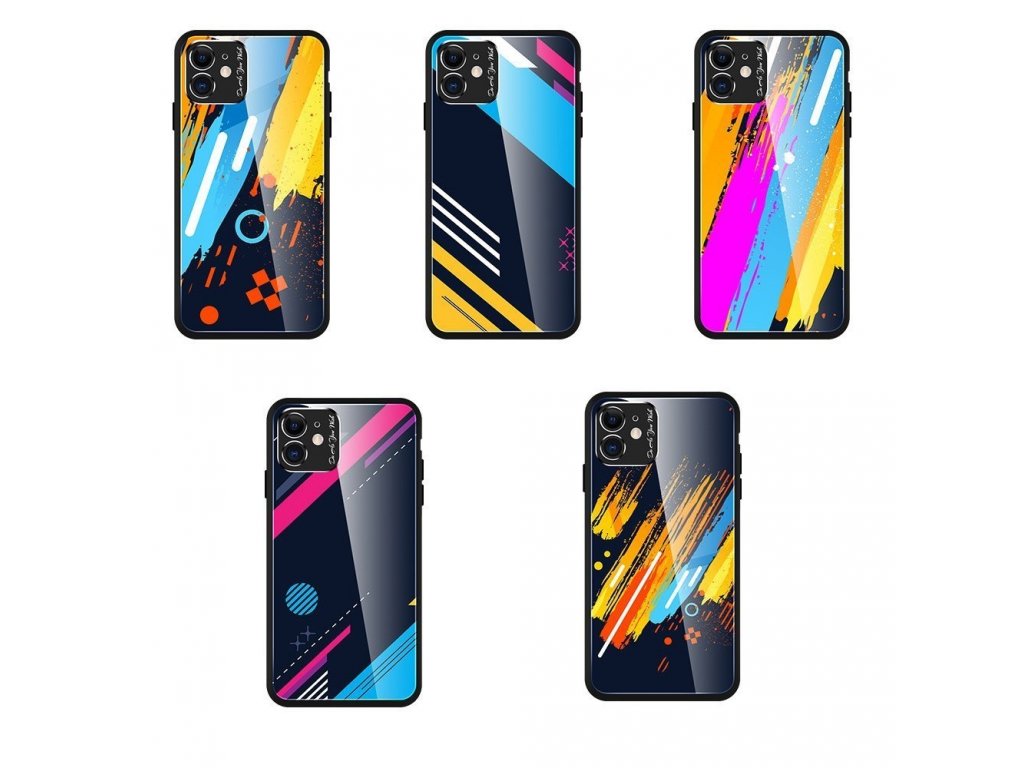 Color Glass Case pouzdro z tvrzeného skla s clonou na kameru Xiaomi Redmi Note 9 Pro / Redmi Note 9S vzorek 3