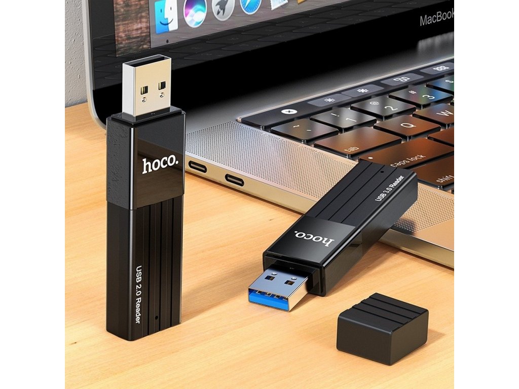 Čtečka paměťových karet 2 v 1 HOCO HB20 Mindful USB3.0