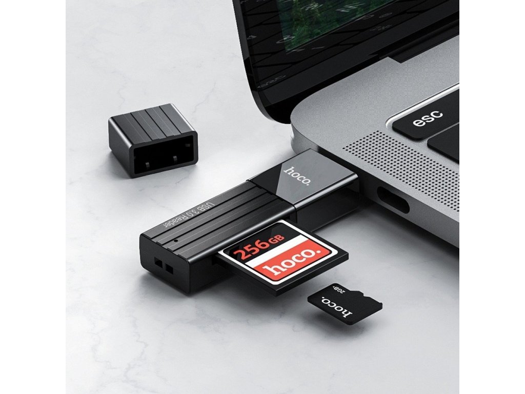 Čtečka paměťových karet 2 v 1 HOCO HB20 Mindful USB3.0