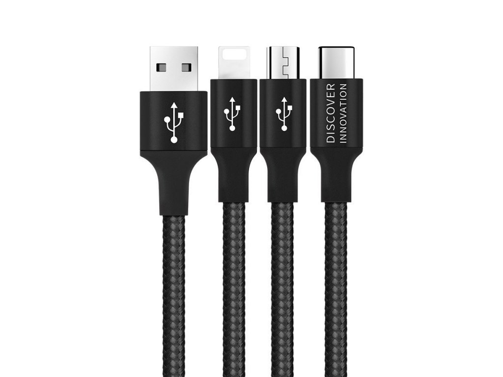 Dárková sada Fancy Pro Pouzdro na iPhone 11 Pro, 10W bezdrátová nabíječka Qi, kabel 3v1 USB - Lightning / USB typu C / micro USB 3A 1,5 m černý