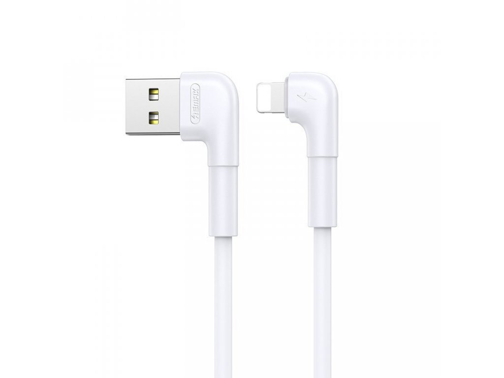 Datový kabel řady Tenky USB - Lightning s bočním konektorem 2,1 A 1 m bílý (RC-014i bílý)