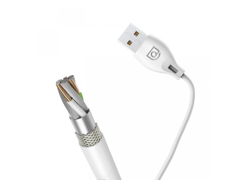 Datový kabel typ USB-C 2,1 A 2 m bílý (L4T 2m bílý)