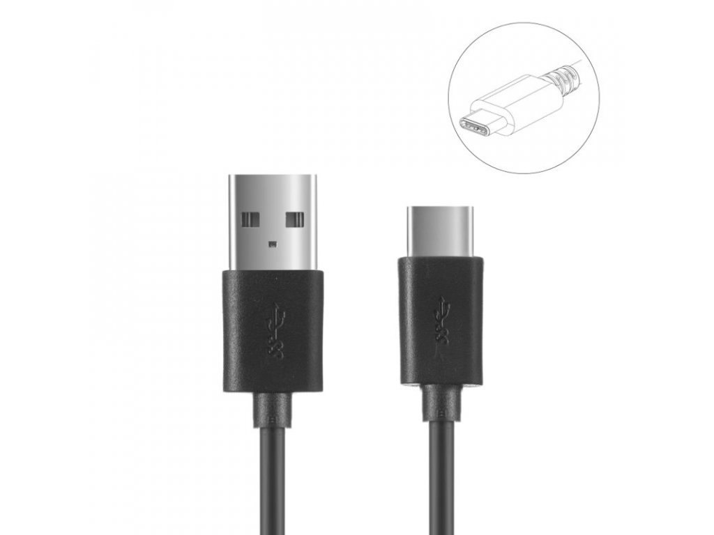 Datový kabel USB-C 3.1 černý 1 m