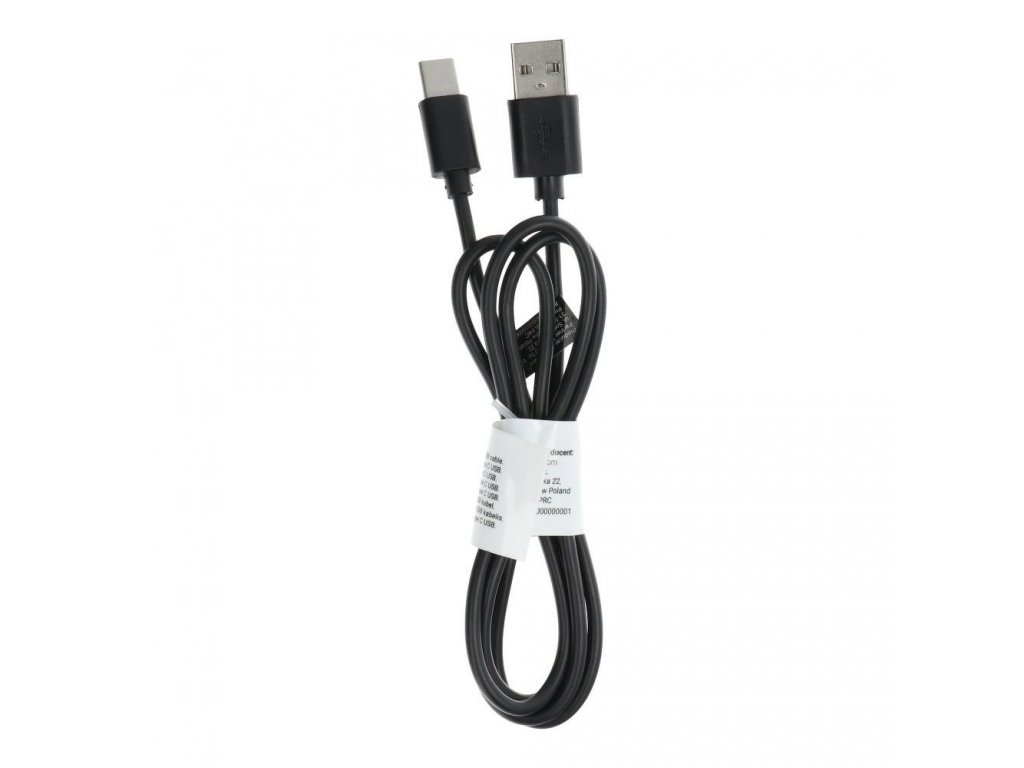 Datový kabel USB na USB-C 2.0 C363 1 metr černý (8mm konektor)