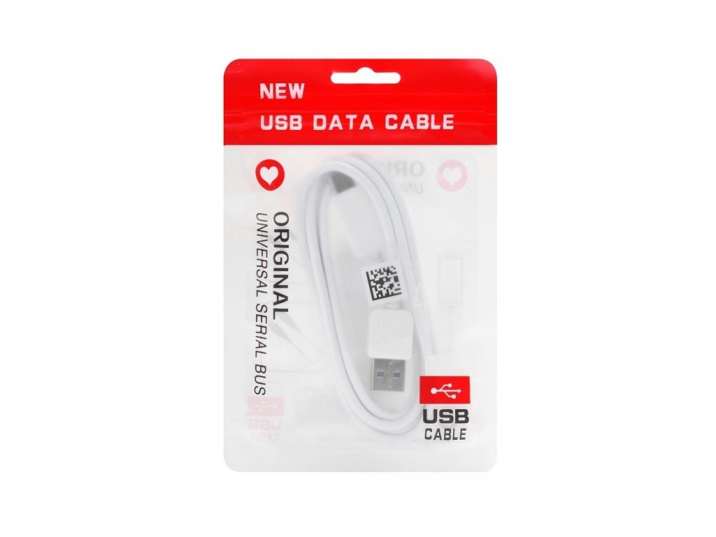 Datový kabel USB na USB-C 3.0 bílý HD2