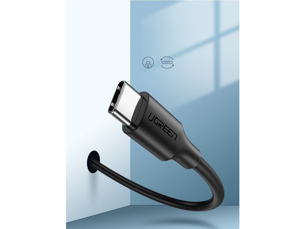 Datový kabel USB na USB-C 3A 0,5 m černý (60115)