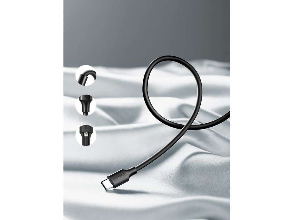 Datový kabel USB na USB-C 3A 2m černý (60118)