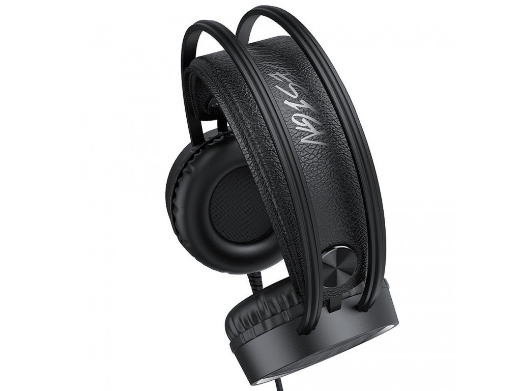 Drátová hrací sluchátka na uši Touring W100 černá