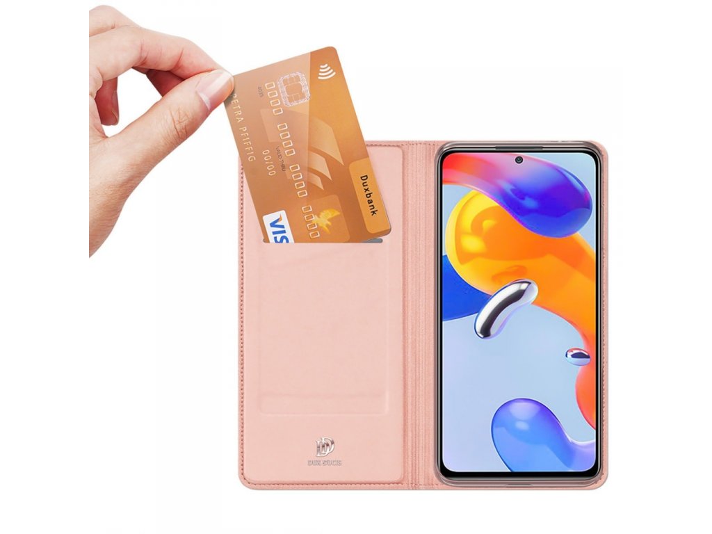 Dux Ducis Skin Pro pouzdro s flipovým krytem Xiaomi Redmi Note 11 Pro+ 5G / 11 Pro 5G / 11 Pro růžové