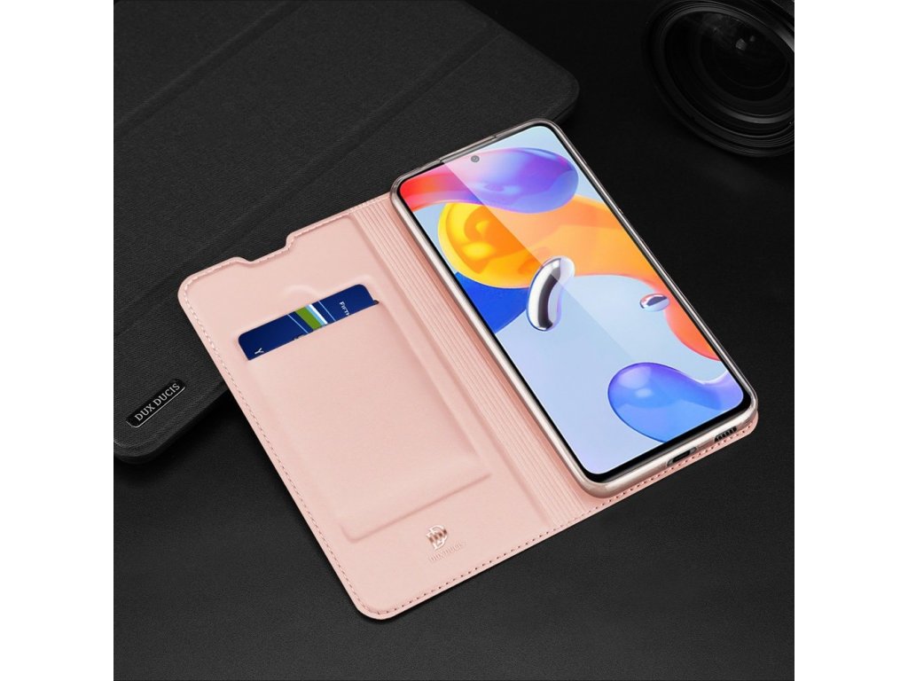 Dux Ducis Skin Pro pouzdro s flipovým krytem Xiaomi Redmi Note 11 Pro+ 5G / 11 Pro 5G / 11 Pro růžové