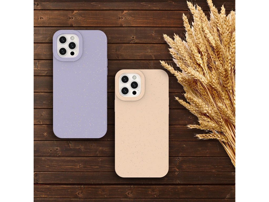 Eco Case iPhone 12 silikonové pouzdro na telefon fialové