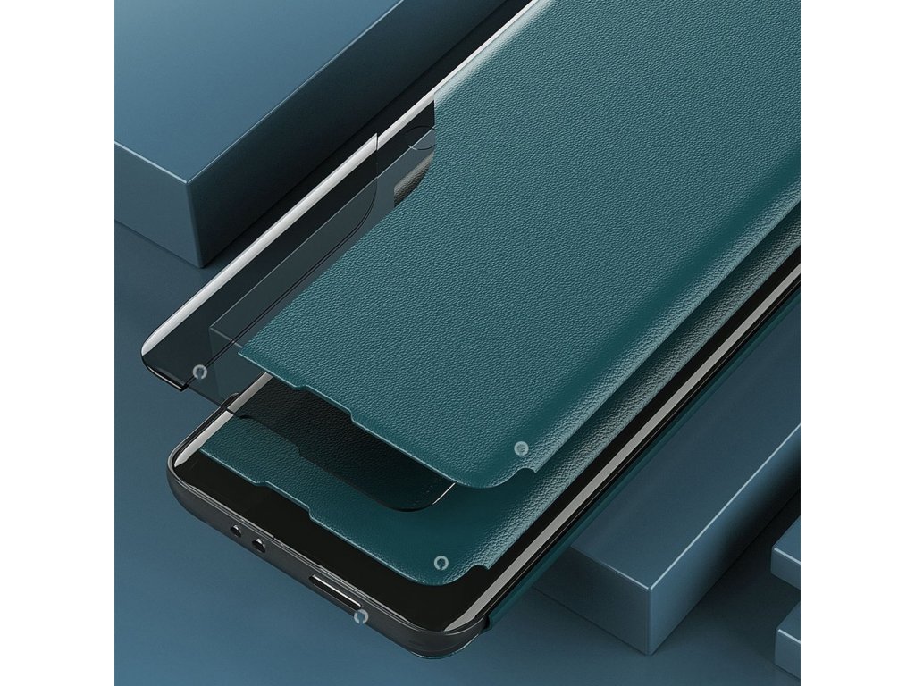 Eco Leather View Case elegantní pouzdro s flipovým krytem a funkcí stojánku Xiaomi Poco M3 / Xiaomi Redmi 9T modré