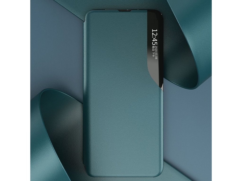 Eco Leather View Case elegantní pouzdro s klapkou a funkcí podstavce Xiaomi Poco M3 červené