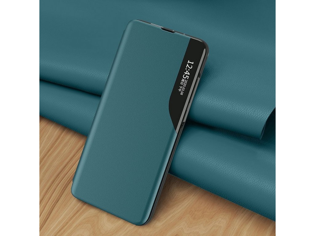 Eco Leather View Case elegantní pouzdro s klapkou a funkcí podstavce Xiaomi Poco M3 fialové