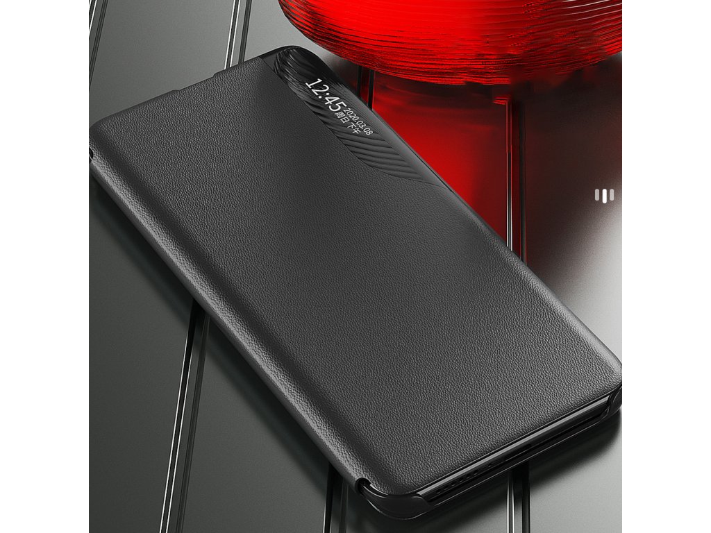 Ekologické kožené knížkové pouzdro pro Xiaomi Redmi Note 12 5G / Poco X5 5G s vyklápěcím stojánkem modré