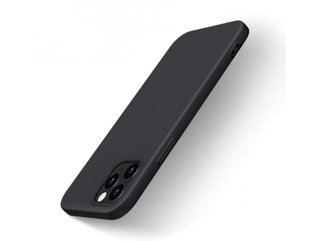 Elastický silikonový zadní kryt pro iPhone 12 mini černý