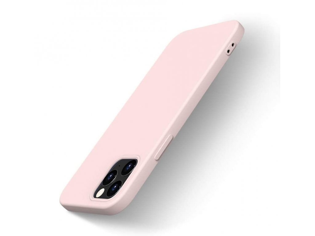 Elastický silikonový zadní kryt pro iPhone 12 mini růžový