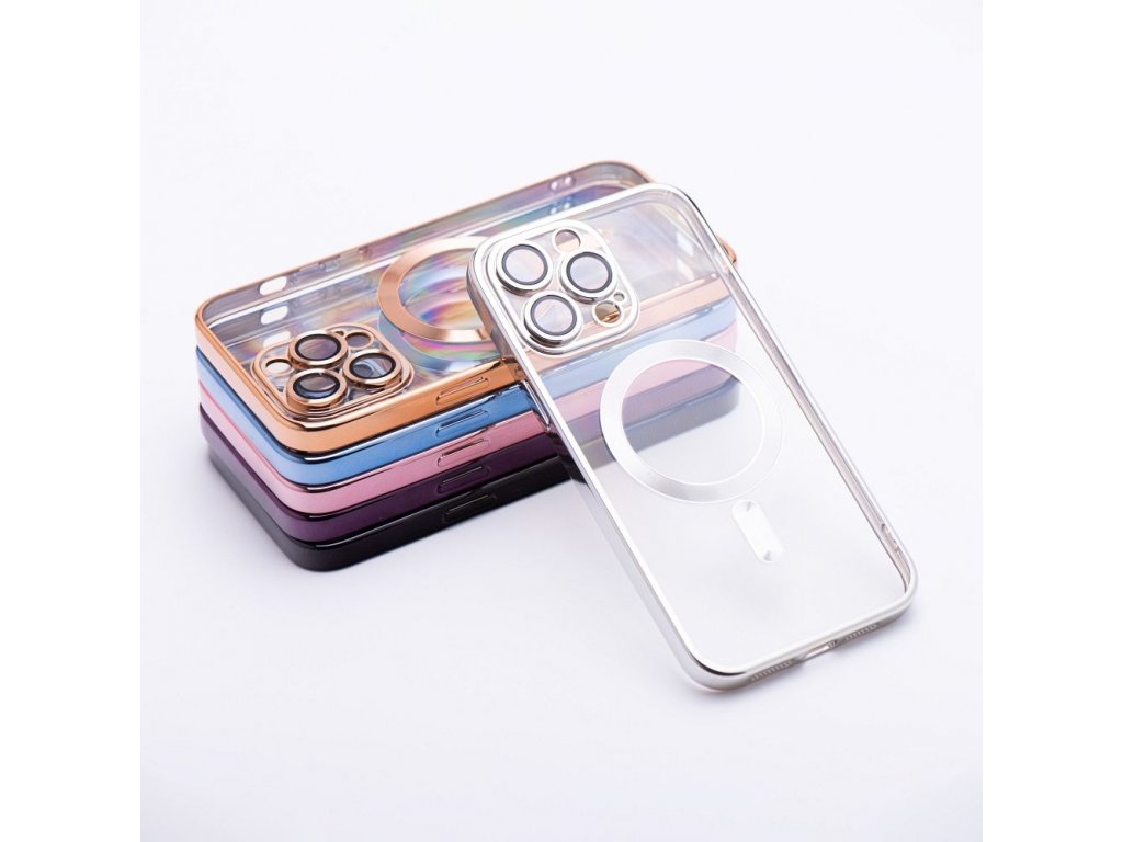 Electro Mag Cover case compatible with MagSafe for IPHONE 15 PLUS silver