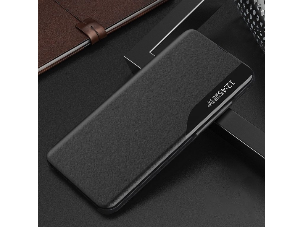 Elegantní knížkové pouzdro Eco Leather View s flipovým krytem a funkcí stojánku pro Samsung Galaxy A11 / M11 černé