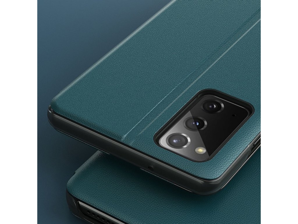 Elegantní pouzdro Eco Leather View s flipovým krytem a funkcí stojánku Samsung Galaxy A12 / Galaxy M12 červené