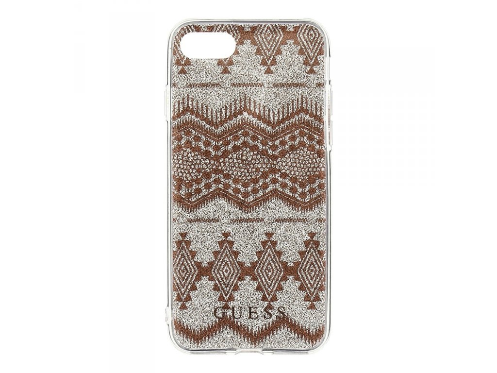 Ethnic Chic Tribal 3D TPU Pouzdro Taupe pro iPhone 7/8/SE2020