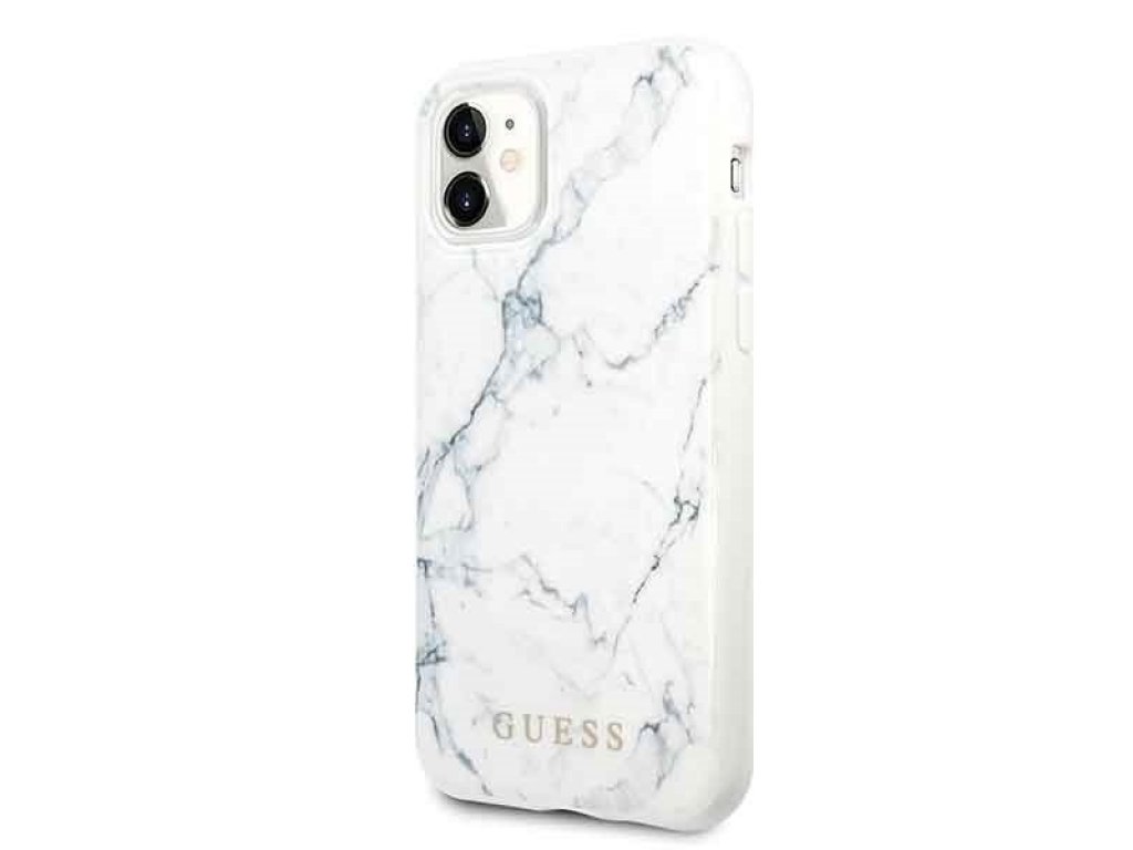 Pouzdro Marble GUHCN61PCUMAWH pro iPhone 11 - bílé