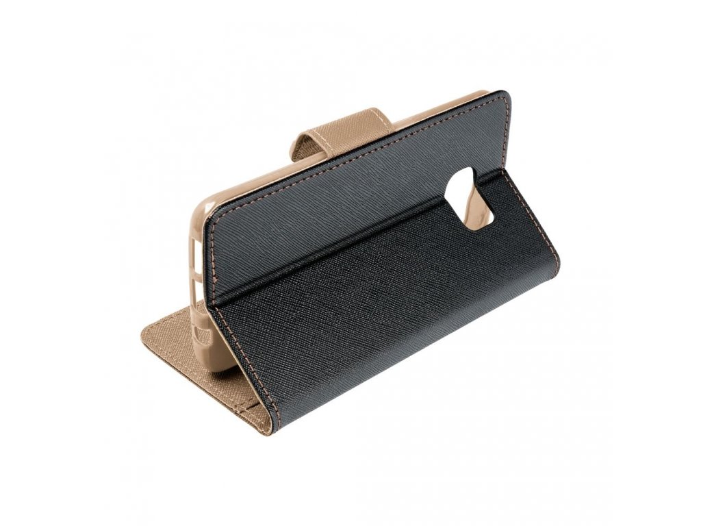 Fancy Book case for IPHONE 15 PRO MAX black / gold