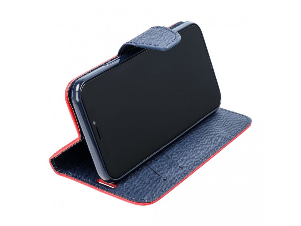 Fancy Book case for IPHONE 15 PRO MAX red / navy