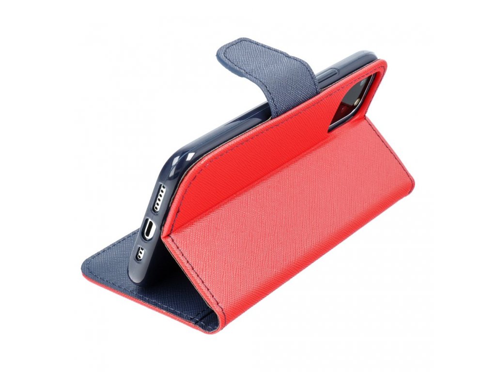 Fancy Book case for IPHONE 15 PRO red / navy