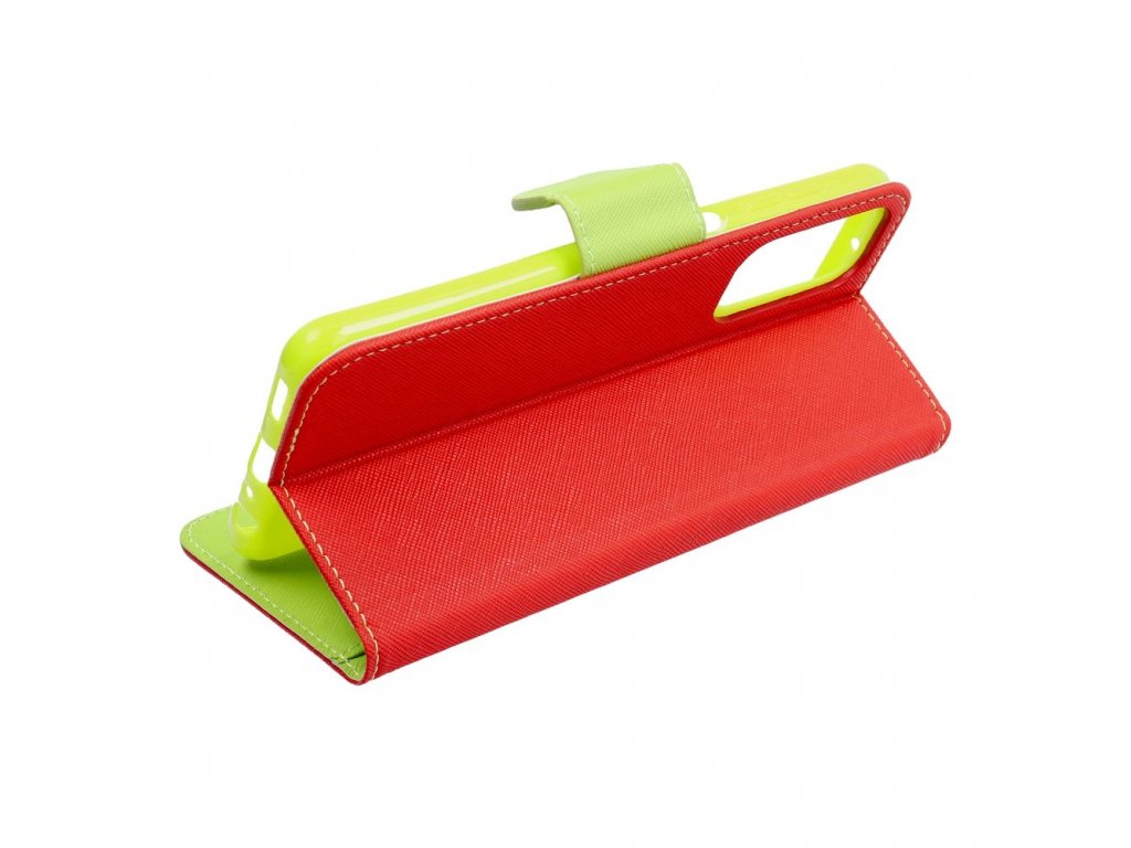 Fancy Book case for SAMSUNG M13 4G red / lime