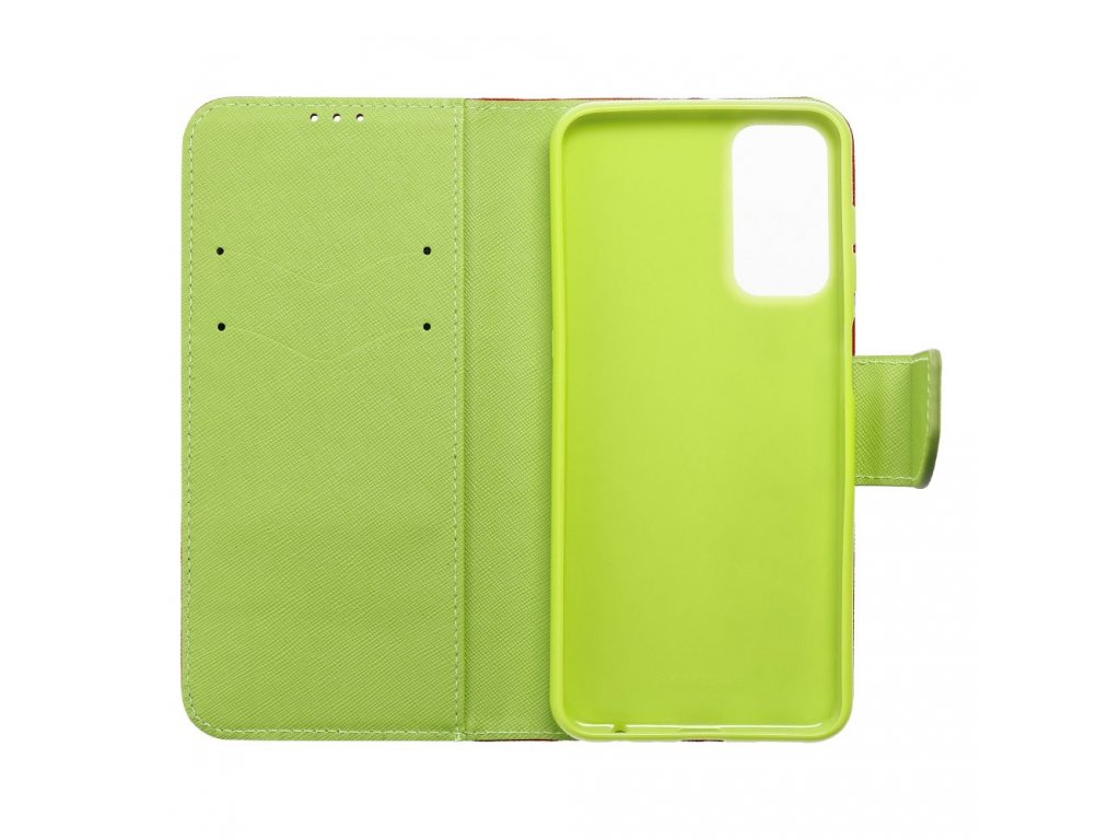 Fancy Book case for SAMSUNG M13 4G red / lime