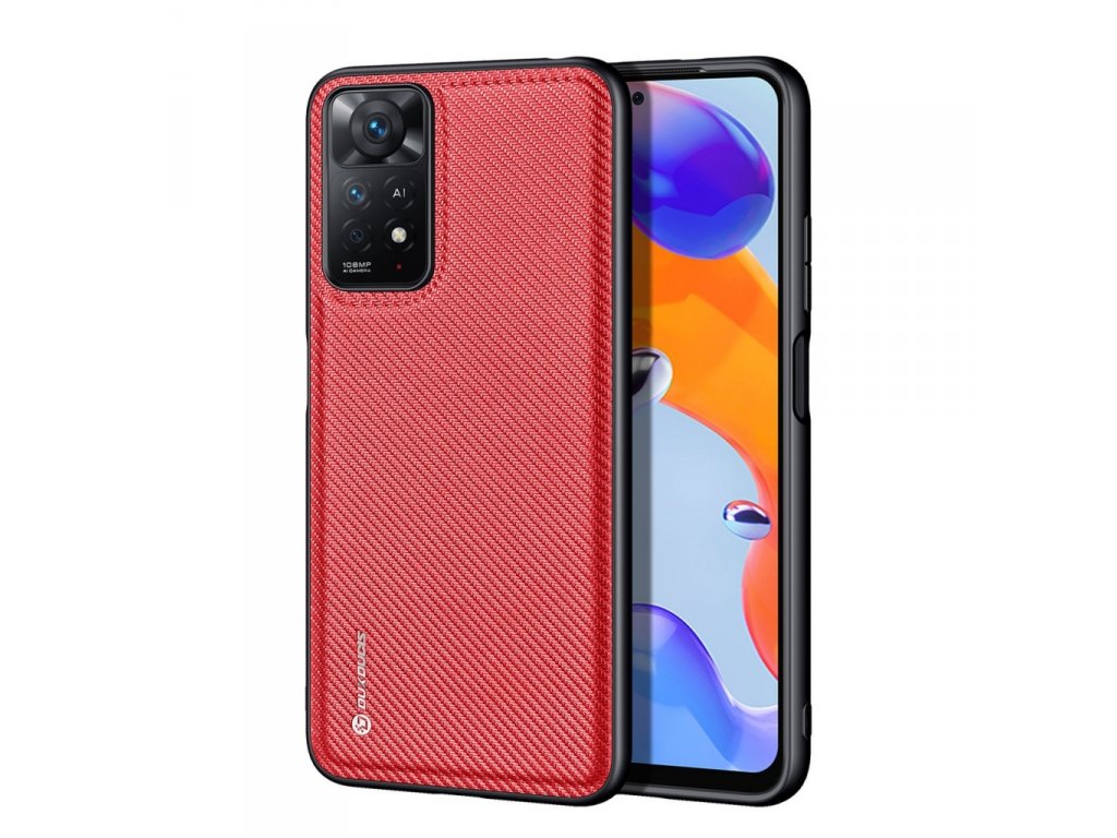 Fino pouzdro s nylonovým potahem pro Xiaomi Redmi Note 11 Pro+ 5G / 11 Pro 5G / 11 Pro červené