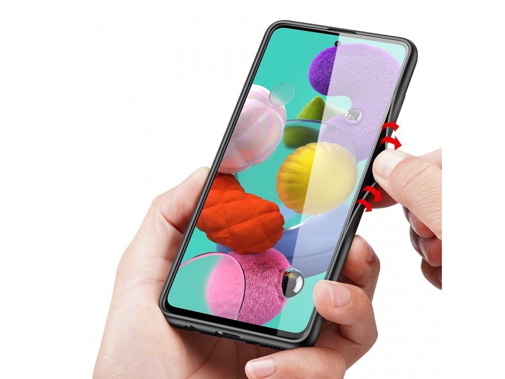 Fino pouzdro s nylonovým potahem Samsung Galaxy A51 zelené