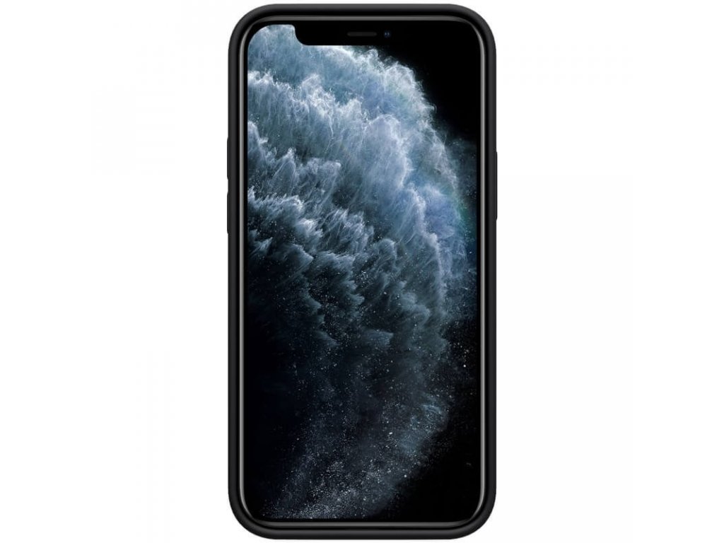 Flex Pure Liquid Silikonový zadní Kryt pro iPhone 12 mini Černý