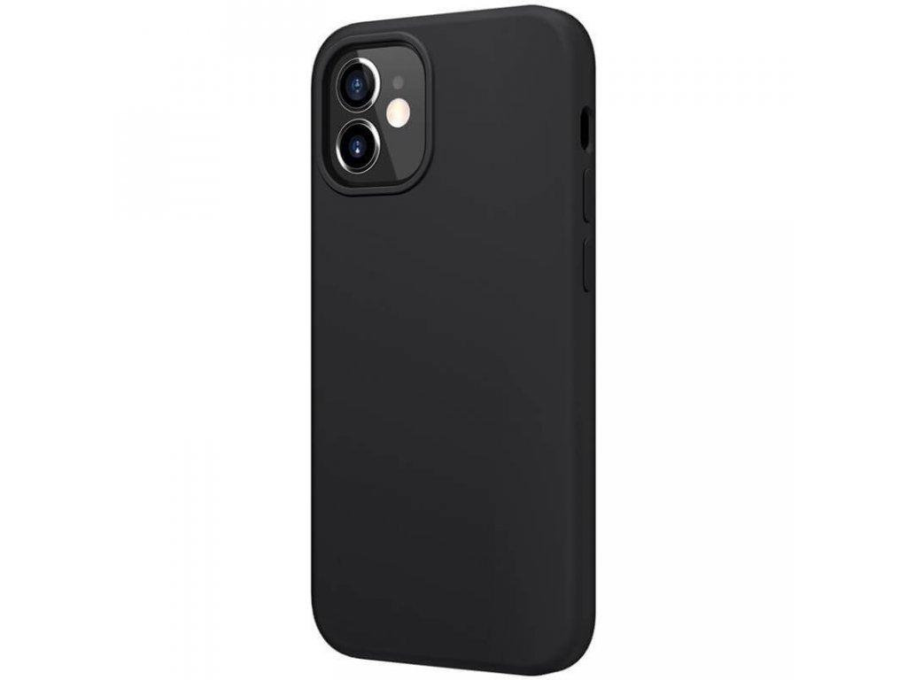 Flex Pure Liquid Silikonový zadní Kryt pro iPhone 12 mini Černý