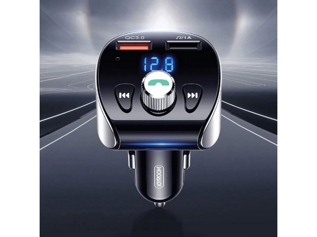 FM transmitter Bluetooth 5.0 MP3 micro SD ryhlonabíječka 3.0 do auta 2x USB 18 W 3 A černá (JR-CL02)