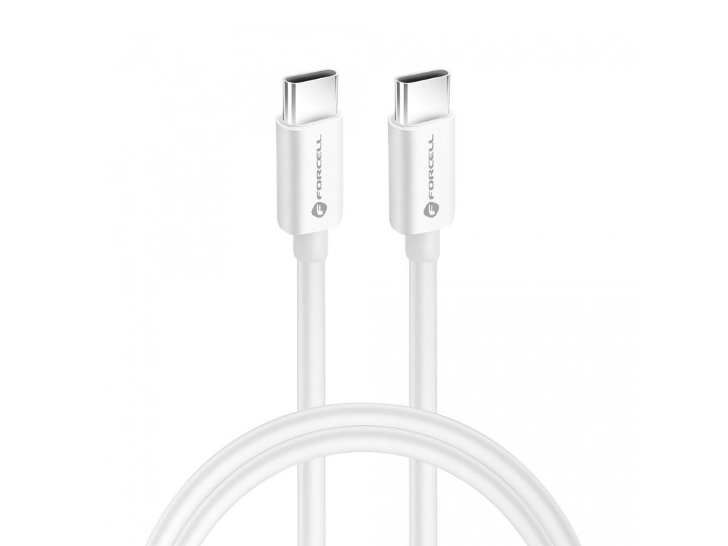 FORCELL kabel USB-C na usb-C QC4.0 5A/20V PD100W C339 1m bílý