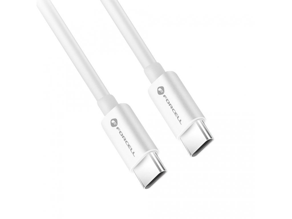 FORCELL kabel USB-C na usb-C QC4.0 5A/20V PD100W C339 1m bílý