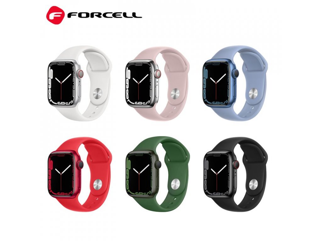 Řemínek FORCELL F-DESIGN FA01 pro Apple Watch 38/40/41 mm - tmavě zelený