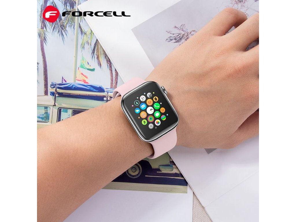 Řemínek FORCELL F-DESIGN FA01 pro Apple Watch 38/40/41 mm - růžový