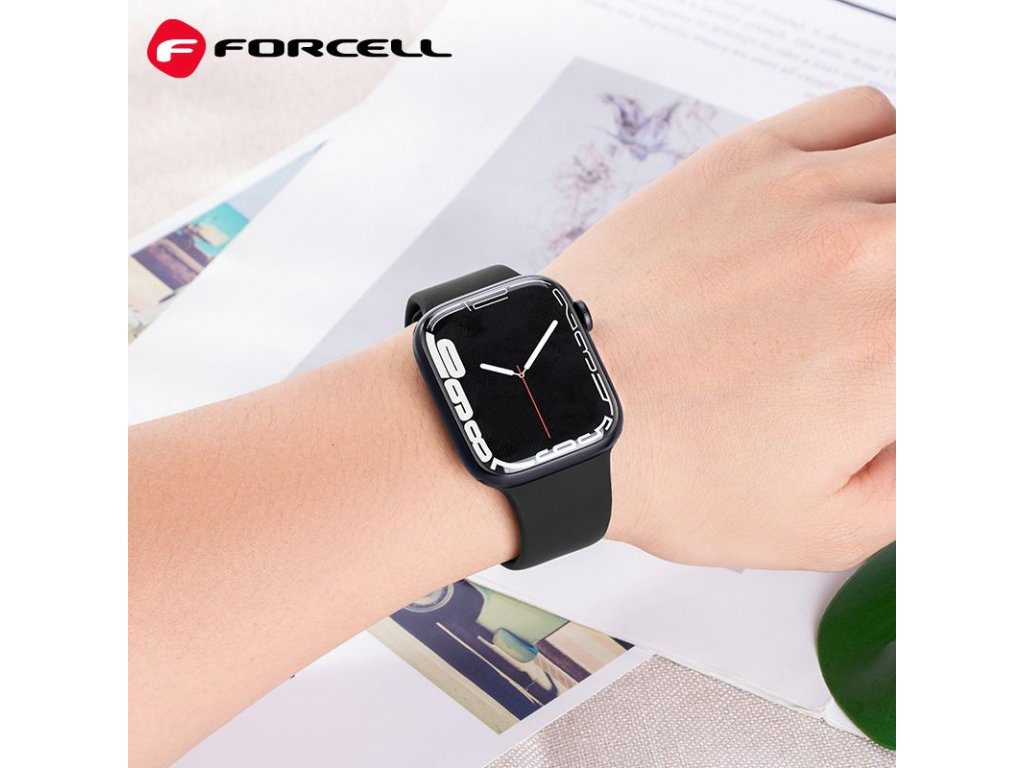 Řemínek FORCELL F-DESIGN FA01 pro Apple Watch 42/44/45/49 mm - černý