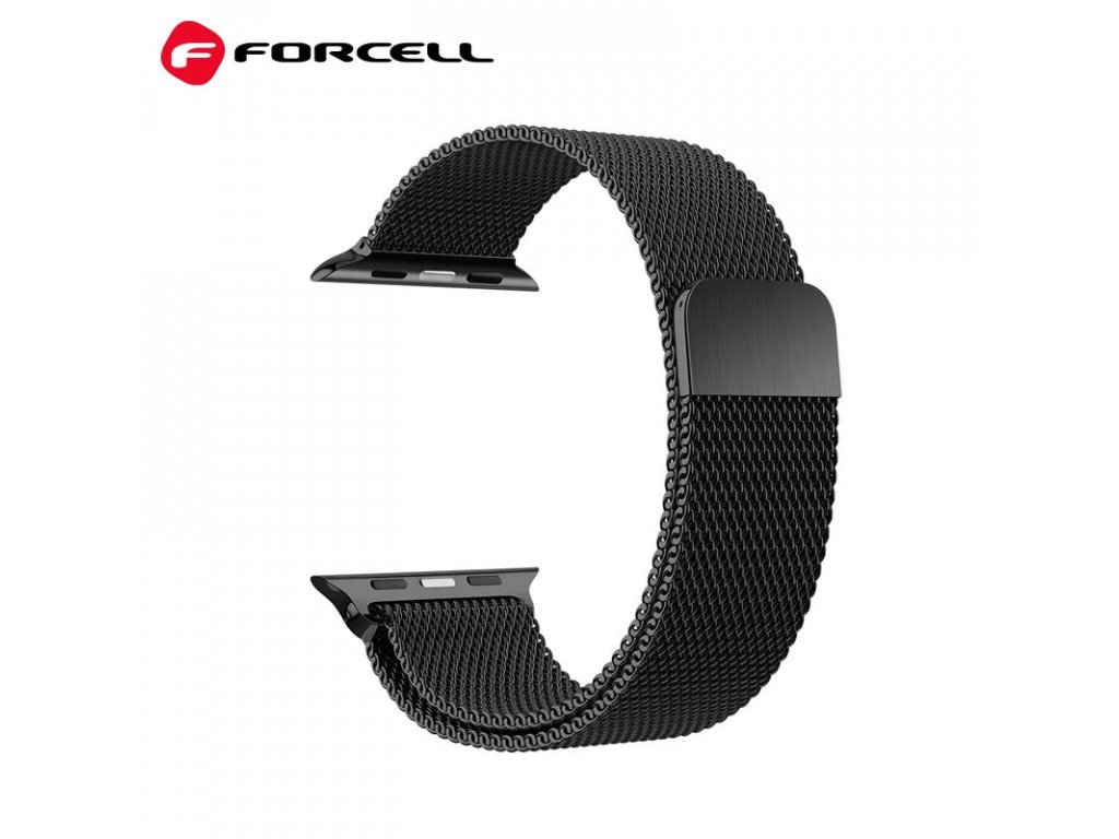 Řemínek FORCELL F-DESIGN FA03 pro Apple Watch 38/40/41 mm - černý