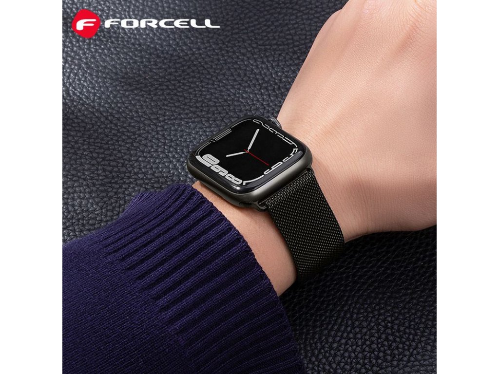 Řemínek FORCELL F-DESIGN FA03 pro Apple Watch 38/40/41 mm - černý