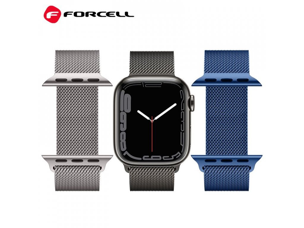 Řemínek FORCELL F-DESIGN FA03 pro Apple Watch 38/40/41 mm - modrý