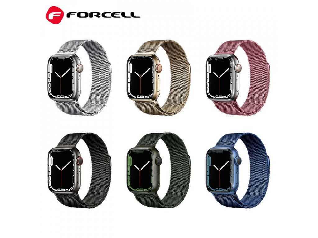 Řemínek FORCELL F-DESIGN FA03 pro Apple Watch 42/44/45/49 mm - modrý