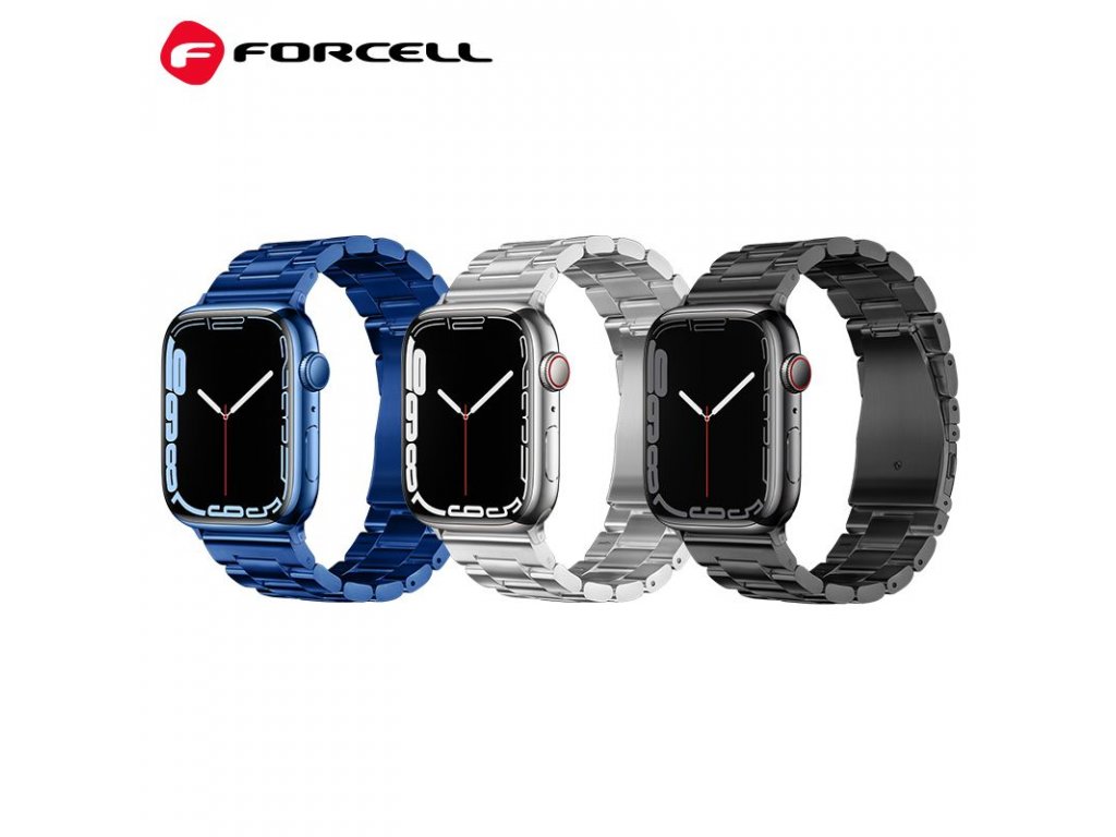 Řemínek FORCELL F-DESIGN FA10 pro Apple Watch 42/44/45/49mm - modrý