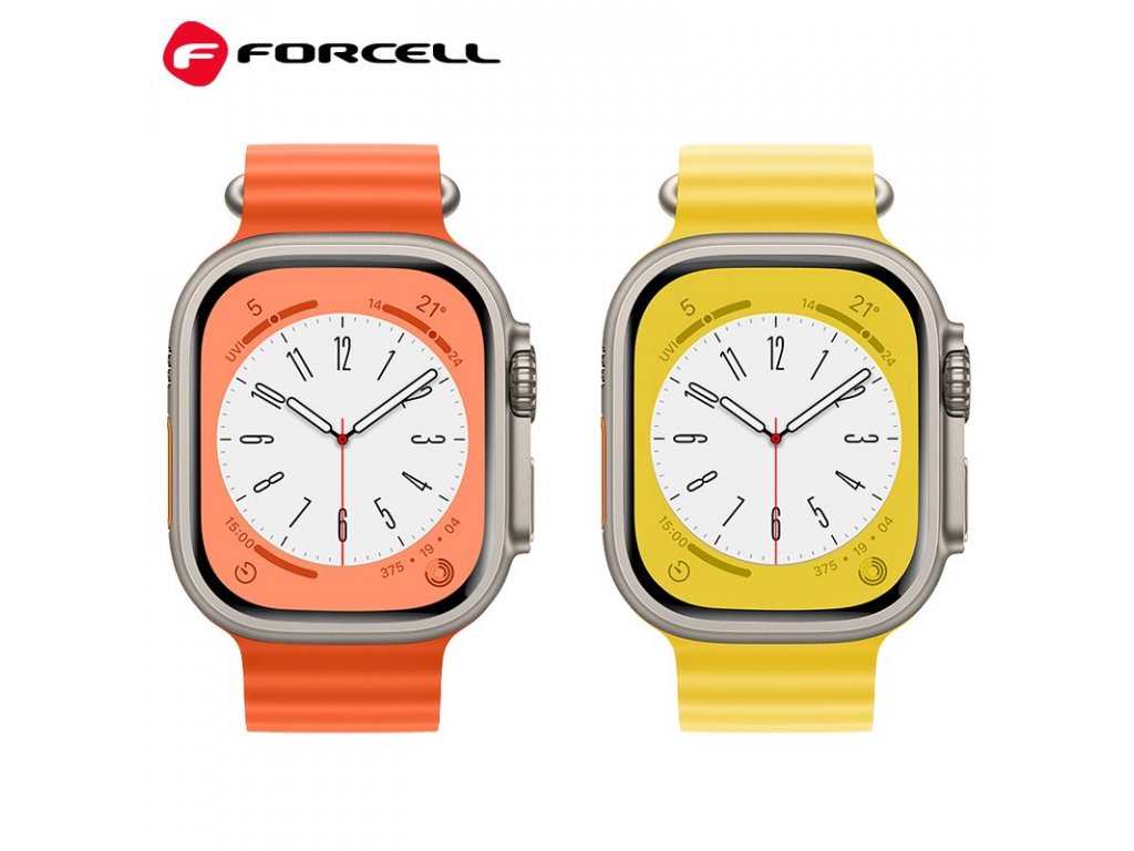 Řemínek FORCELL F-DESIGN FA12 pro Apple Watch 38/40/41 mm - oranžový