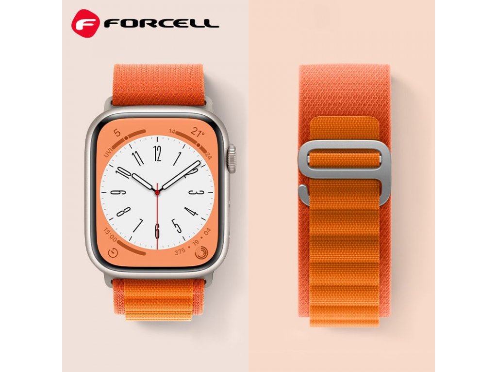 Řemínek FORCELL F-DESIGN FA13 pro Apple Watch 38/40/41 mm - oranžový