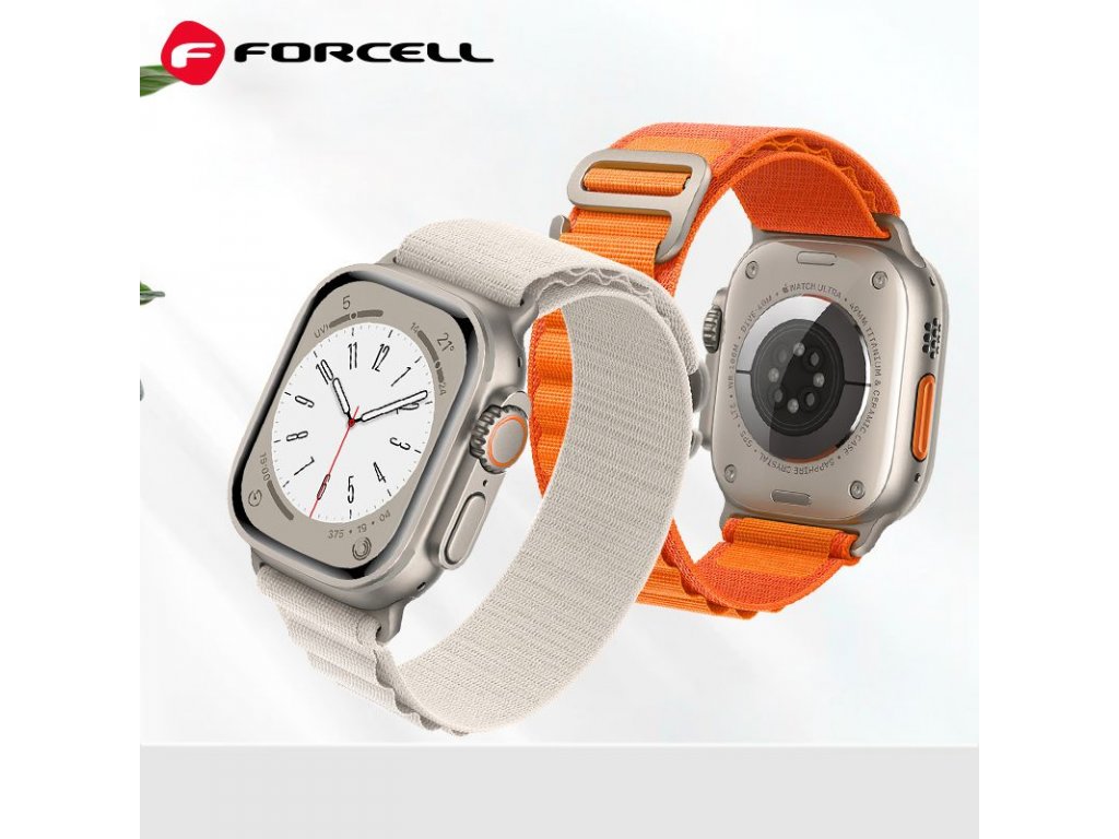 Řemínek FORCELL F-DESIGN FA13 pro Apple Watch 38/40/41 mm - oranžový