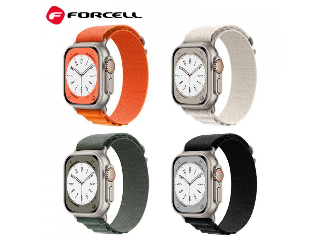 Řemínek FORCELL F-DESIGN FA13 pro Apple Watch 38/40/41 mm - oranžový